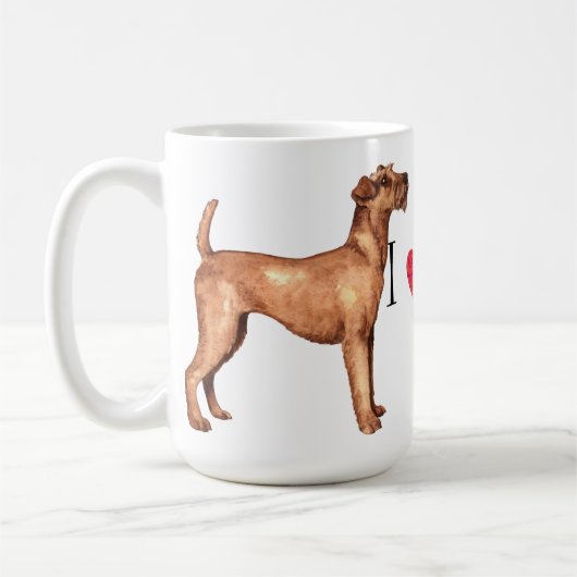 Ich Liebe mein Irisch Terrier Kaffeetasse (Links)