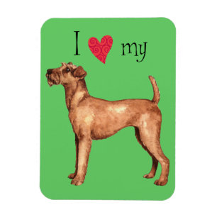 Ich Liebe mein Irisch Terrier Magnet