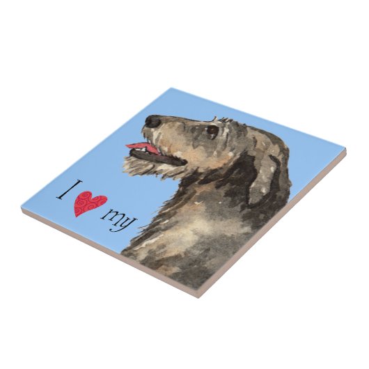 Ich Liebe mein Irisch Wolfhound Fliese (Seite)