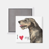 Ich Liebe mein Irisch Wolfhound Magnet (Vorderseite/Rückseite)