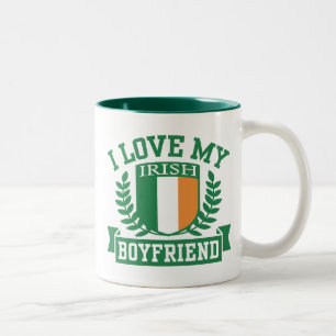 Ich Liebe mein irischer Freund Zweifarbige Tasse