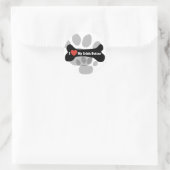 Ich Liebe mein irisches Setter - Dog Bone Runder Aufkleber (Tasche)