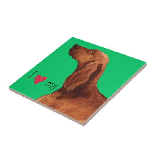 Ich Liebe mein irisches Setter Fliese (Seite)