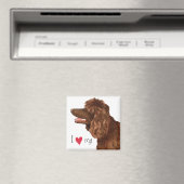Ich Liebe mein irisches Wasser Spaniel Magnet (In Situ (Geschirrspüler))