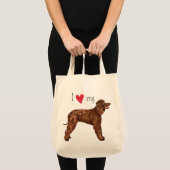 Ich Liebe mein irisches Wasser Spaniel Tragetasche (Vorderseite (Produkt))
