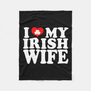 Ich liebe mein irisches Weib St Patricks Day Fleecedecke