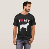Ich Liebe mein irisches Wolfhound T-Shirt (Vorne ganz)