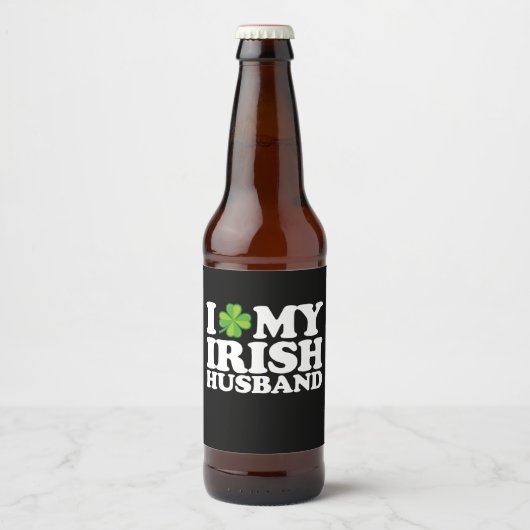Ich Liebe Mein Irish Husband Couple St Patrick's D Bierflaschenetikett (Vorderseite)