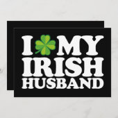 Ich Liebe Mein Irish Husband Couple St Patrick's D Einladung (Vorne/Hinten)