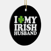 Ich Liebe Mein Irish Husband Couple St Patrick's D Keramik Ornament (Rechts)