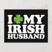Ich Liebe Mein Irish Husband Couple St Patrick's D Postkarte (Vorderseite)
