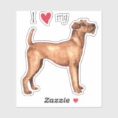 Ich Liebe mein Irish Terrier Vinyl Sticker (Blatt)