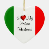 Ich Liebe mein italienisches Ehemann Keramik Ornament (Hinten)