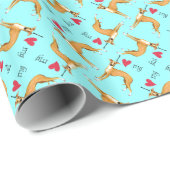 Ich Liebe mein Italienisches Windhund Geschenkpapier (Rolleneckpunkt)