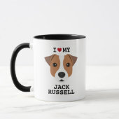 Ich Liebe mein Jack Russell Dog Kaffee Tasse (Links)