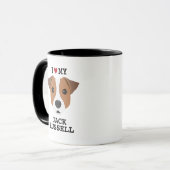Ich Liebe mein Jack Russell Dog Kaffee Tasse (Vorderseite Links)
