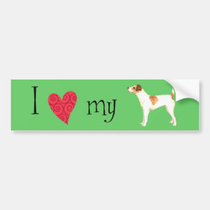 Ich Liebe mein Jack Russell Terrier Autoaufkleber