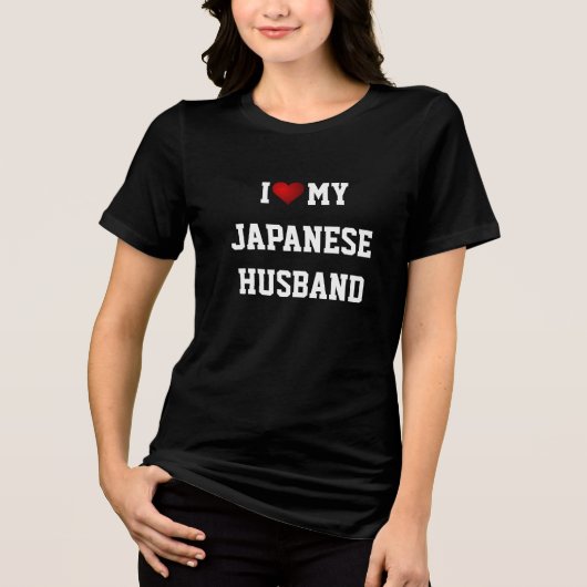 Ich Liebe mein japanisches Ehemann Tri-Blend Shirt (Vorderseite)