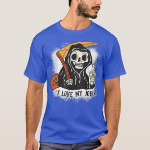 Ich Liebe mein Job Groovy Sensenmann Halloween Kos T-Shirt