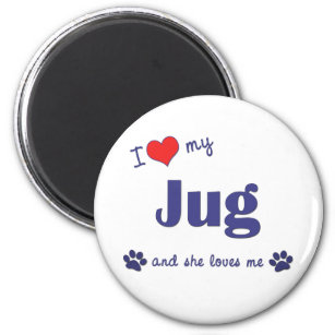 Ich Liebe mein Jug (weiblicher Hund) Magnet