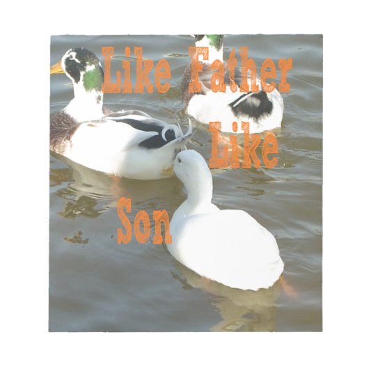 Ich Liebe mein Junge wie Vater wie Sohn Notizblock (Vorderseite)