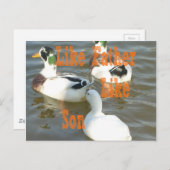 Ich Liebe mein Junge wie Vater wie Sohn Postkarte (Vorne/Hinten)