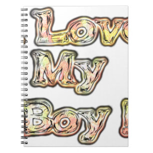 Ich liebe mein Jungen Design Coole Vintage Kollekt Notizblock