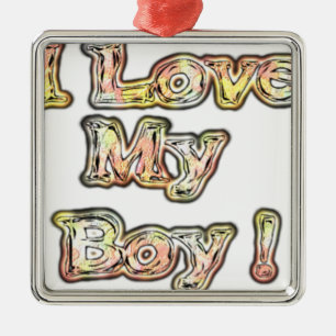 Ich liebe mein Jungen Design Coole Vintage-Kollekt Ornament Aus Metall