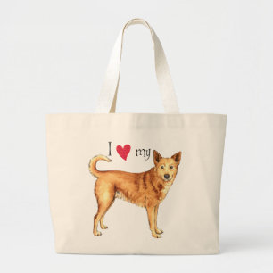 Ich Liebe mein Kanaan Hund Jumbo Stoffbeutel