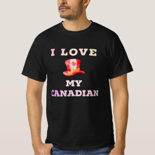 Ich Liebe mein kanadisches Kanada-Hut-Geschenk-Que T-Shirt