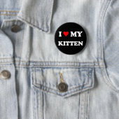 Ich liebe mein Kätzchen Button (Beispiel)