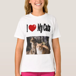Ich liebe mein Katzen-Foto T-Shirt