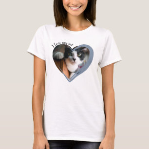 Ich liebe mein Katzenherzfotografie  T-Shirt
