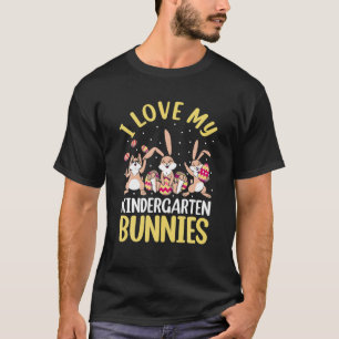 Ich Liebe mein Kindergarten Bunnies Lehrer Eier Os T-Shirt