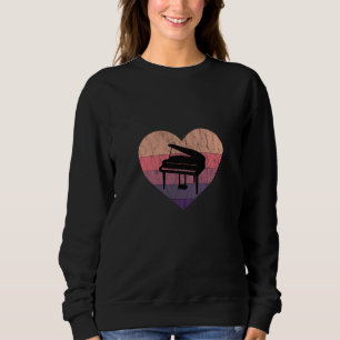 Ich liebe mein Klavier Flügel Sweatshirt