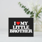 ICH LIEBE MEIN KLEINEN BRUDER POSTKARTE (Stehend Vorderseite)