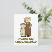 Ich Liebe mein kleiner Bruder 2 Jungs 2 Postkarte (Stehend Vorderseite)