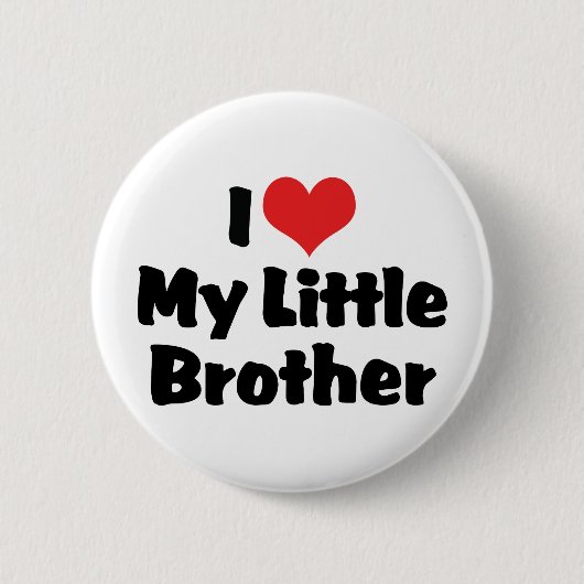 Ich Liebe mein kleiner Bruder Button (Vorderseite)