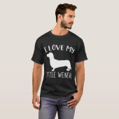 Ich Liebe mein kleiner Weiner Dackel Hund Lover Fu T-Shirt (Vorne ganz)