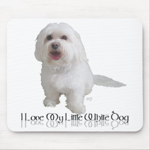 Ich Liebe mein kleiner weißer Hund - Havanese Mousepad