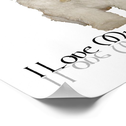 Ich Liebe mein kleiner weißer Hund - Havanese Poster (Ecke)