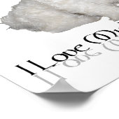 Ich Liebe mein kleiner weißer Hund - Malteser ! Poster (Ecke)