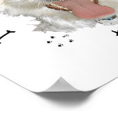 Ich Liebe mein kleiner weißer Hund maltesisch Poster (Ecke)