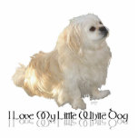 Ich Liebe mein kleiner weißer Hund - Pekingese ! Freistehende Fotoskulptur<br><div class="desc">Jedes Design ist auf allen Zazzle-Produkten erhältlich. Blättern Sie auf der Seite dieses Produkts zu diesem Design übertragen und wählen Sie Ihr Lieblingsprodukt aus. Sie können Ihre Auswahl auch mit unserem Texteditor anpassen. Es gibt viele wunderbare Schriftart,  aus denen Sie wählen können. Vielen Dank!</div>