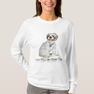 Ich Liebe mein kleiner weißer Hund - Shih Tzu T-Shirt
