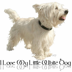Ich Liebe mein kleiner weißer Hund - Westie Freistehende Fotoskulptur
