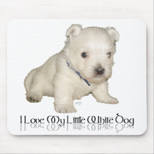 Ich Liebe mein kleiner weißer Hund - Westie Welpe Mousepad
