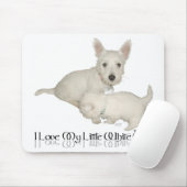 Ich Liebe mein kleiner weißer Hund - Westie Welpen Mousepad (Mit Mouse)