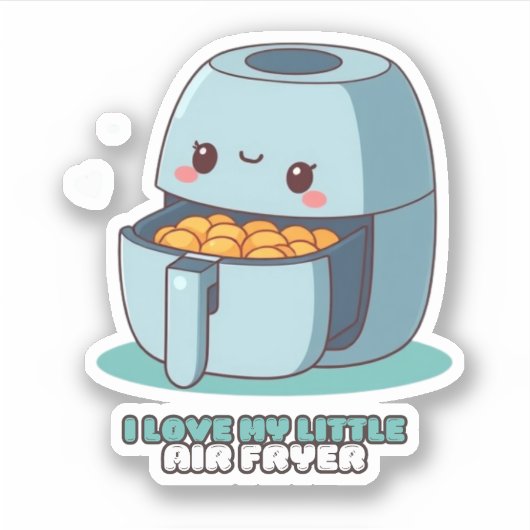 Ich Liebe mein kleines Heißluftflieger Aufkleber (Vorderseite)