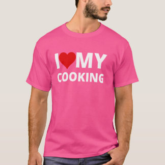 Ich Liebe mein Kochen mit einem roten Herz T-Shirt